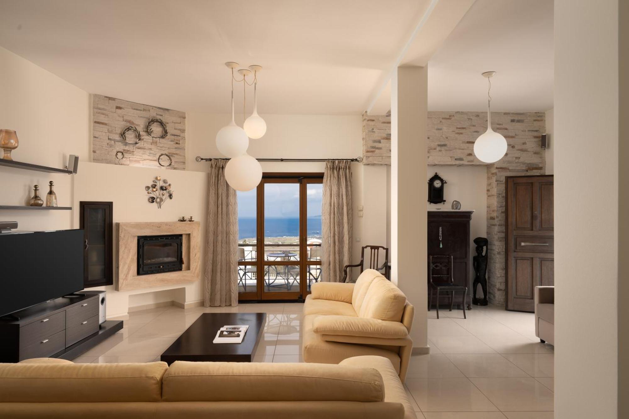 Central Seaview Heven Apartment In Fira  Zewnętrze zdjęcie